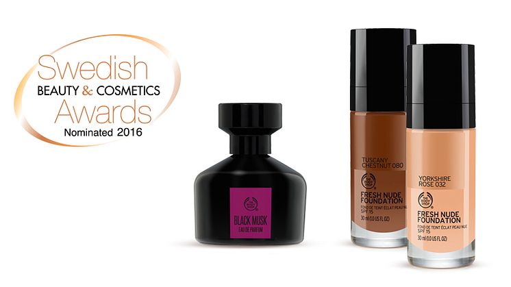 Två av The Body Shops innovationer nominerade till Swedish Beauty & Cosmetics Awards 