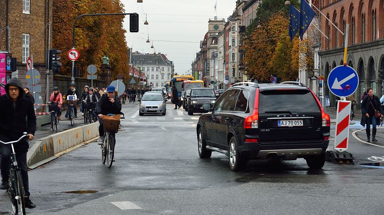 Under vejarbejdet har Københavns kommunes planlæggere valgt at gøre Gothersgade langt smallere end nødvendigt.