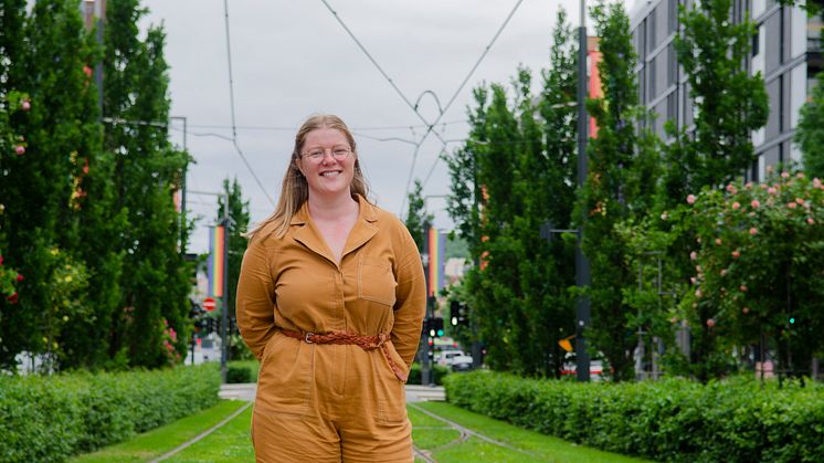 Leder i Bjørvikaforeningen, Ida Gravdal Haldorsen, jobber på aktivt for medvirkning i Bjørvika. Foto: Andrea Rygg Nøttveit