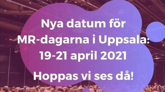 Mänskliga Rättighetsdagarna i Uppsala skjuts fram till 19-21 april 2021 på grund av Covid-19