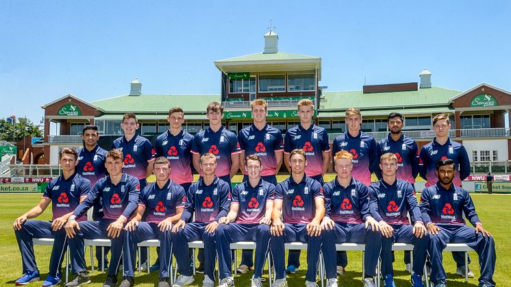 England's Under-19s squad in Potchefstroom during their Tri-Series against South Africa and Namibia