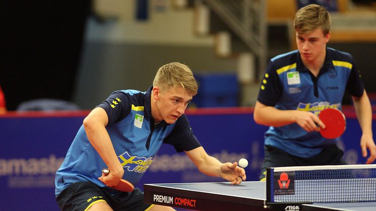 Anton Källberg och Truls Möregårdh under Swedish Open i Stockholm. Foto: Irek Kanabrodzki.