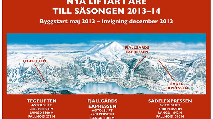 SkiStar Åre: Tre nya stolliftar i Åre 