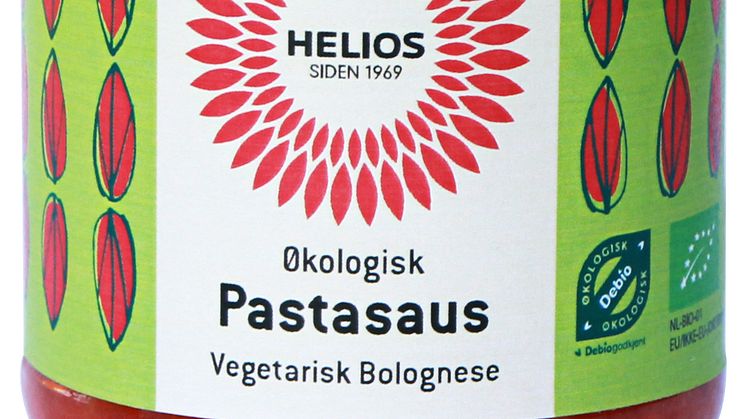 Helios pastasaus bolognese vegetar økologisk 350 g