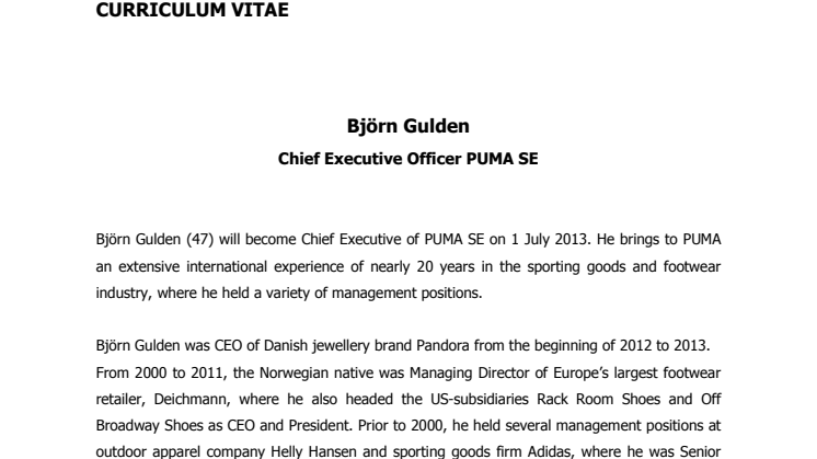 PUMA CEO_CV