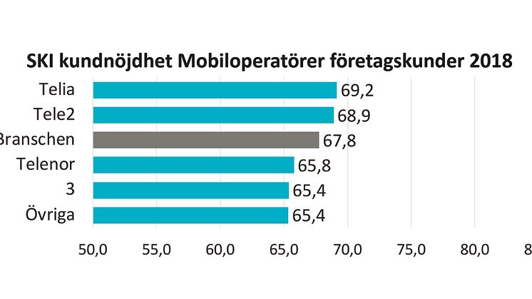 SKI Mobiloperatörer företagskunder 2018