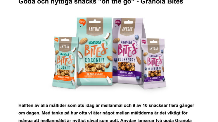 Goda och nyttiga snacks ”on the go” - Granola Bites