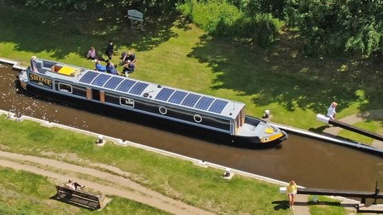 Image - Fischer Panda UK - Solar electric narrowboat Shine