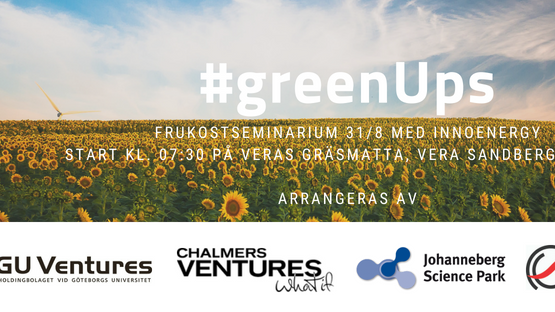 Inbjudan till #greenUps första höstmöte 31/8 tillsammans InnoEnergy