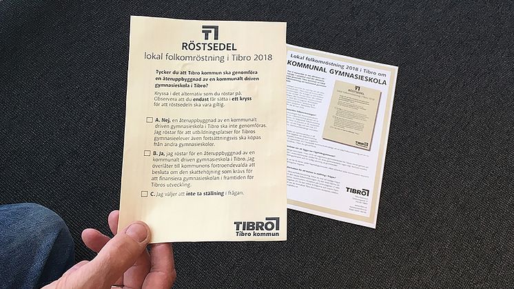 Förutsättningar för en ny gymnasieskola utreds efter folkomröstningen