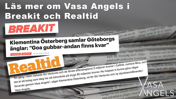 Läs mer om Vasa Angels i Breakit och Realtid!