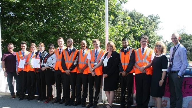 The 11 candidates who completed their Get Into Railways programme with Great Northern earlier this summer. Nine have gone on to secure a job.