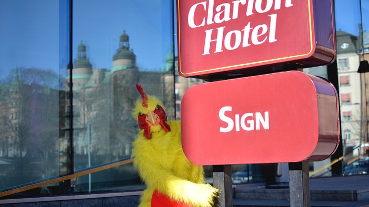 Clarion Hotel Sign är redo för årets äggjakt i Stockholm City på skärtorsdagen. 