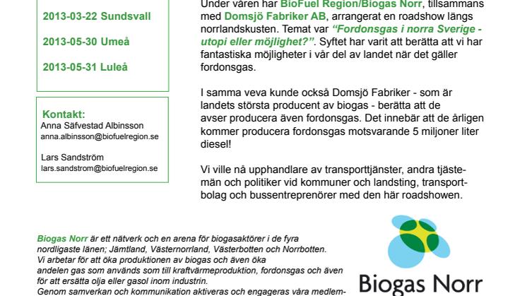 Sommarbrev från Biogas Norr