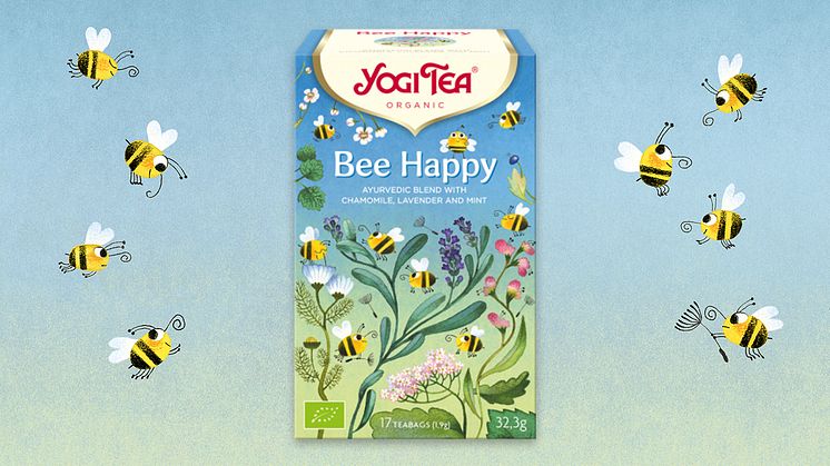 Nyheten Bee Happy fra Yogi Tea ønsker å øke fokuset på å beskytte ville bier.