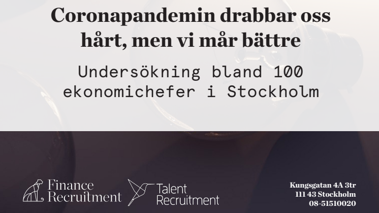 Coronapandemin: Undersökning bland 100 Ekonomichefer i Stockholm