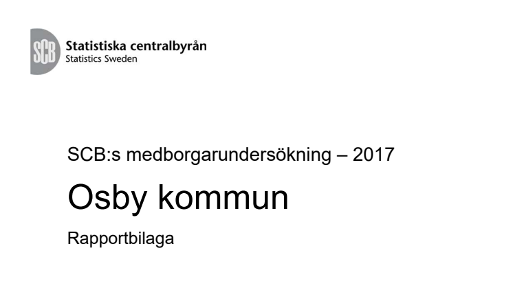 medborgarundersökningen 2017, Osby kommun rapportbilaga