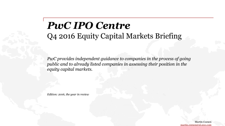 PwC's IPO Watch 2016