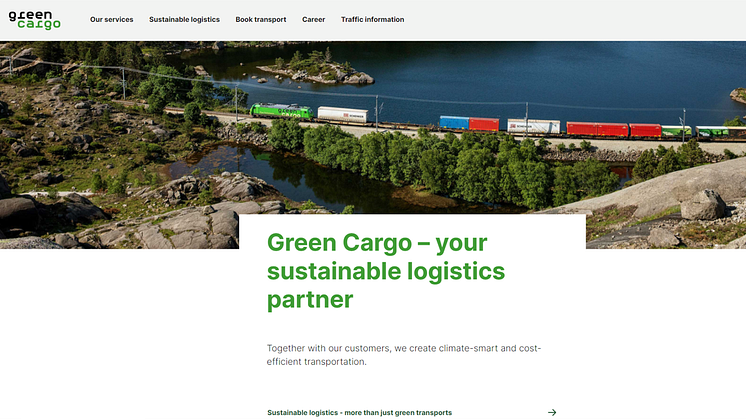 Green Cargo’s new website meets the market’s and customers’ needs