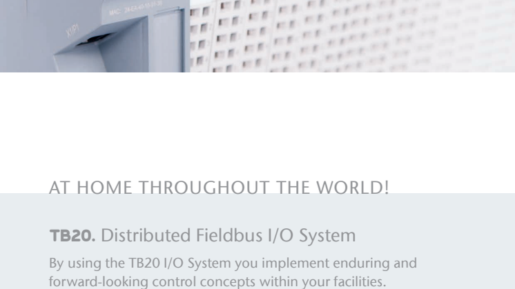 TB 20. Distribuerat I/O-system för fältbussar