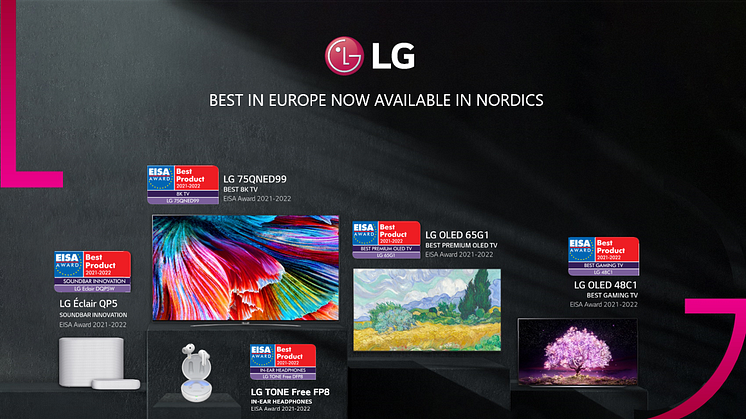 LG OLED hædres for ti års TV-innovation ved  EISA Awards 2021