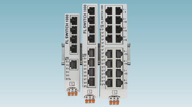 Kompakta switchar för montage i industriella kopplingsskåp från Phoenix Contact AB