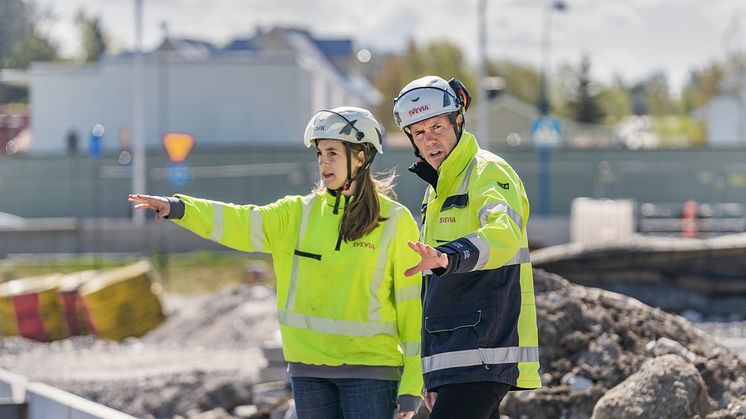 Svevia arbetar med Machoindex. På bilden platschef Hilda Gustafsson och vd/koncernchef Anders Gustafsson. Foto: Markus Marcetic