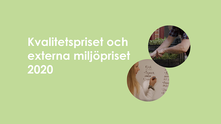 Kvalitetspriset gick till Socialkontor Vivalla och Miljöpriset till Anders Johnsson, Slyteviken mat AB.