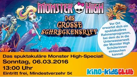 Monster High: Das große Schreckensriff. Mattel und Kinopolis präsentieren exklusives Kinoevent in 14 deutschen Städten!