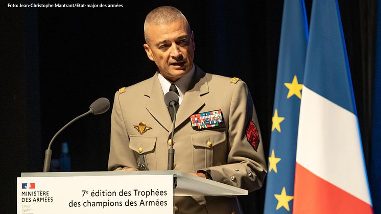 Frankrikes försvarschef general Thierry Burkhard. Foto: Jean-Christophe Mantrant/Etat-major des armées.