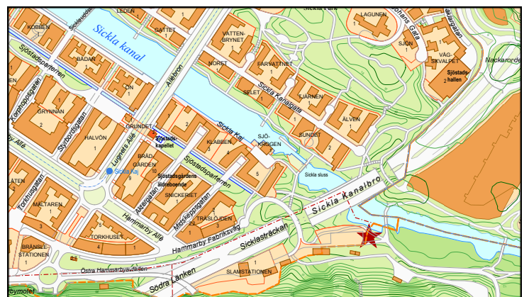 Karta utegym Hammarby Sjöstad 2014