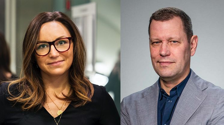 Sofia Enberg, vd  Rafino och Lars Davidsson, affärsområdeschef ekonomisk förvaltning på Fastighetsägarna Service.