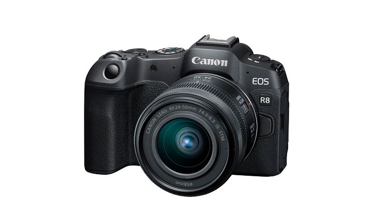 Canon EOS R8_FrontSlantLeft_RF24-50mm