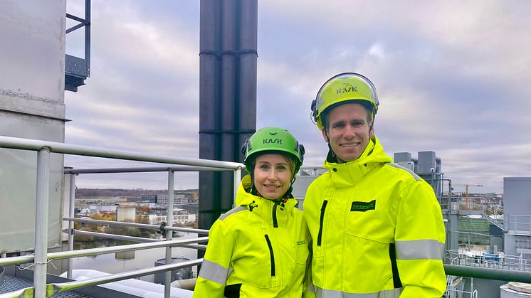 Arbetsmiljöutvecklare Åsa Lindelöf och Carl Berndtsson, miljö- och hållbarhetschef på Norrenergi.