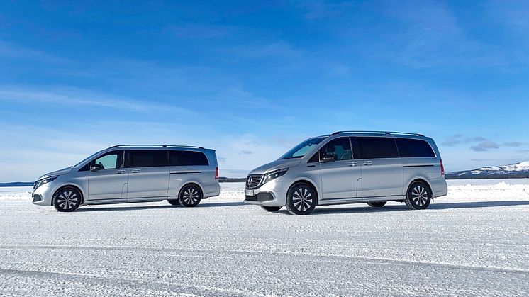 Mercedes-Benz 8-sitsiga elbil vintertestad i Sverige