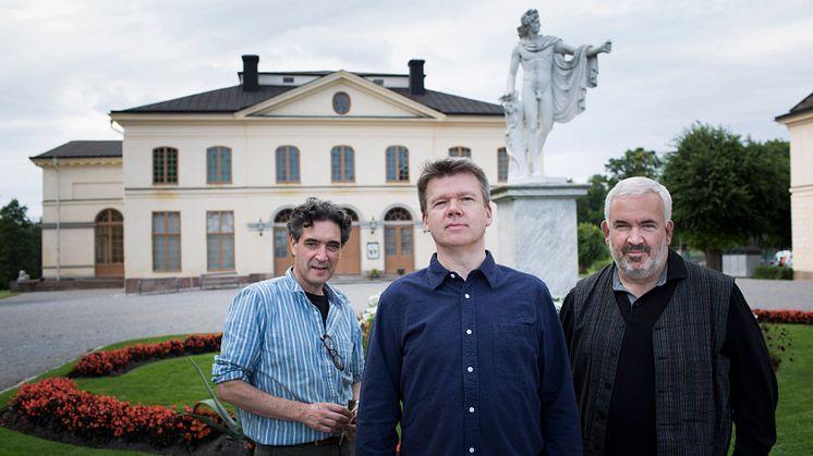 Konstnärliga teamet bakom Drottningholmsteaterns Mozart/Da Ponte-trilogi, fr v: Antoine Fontaine, Ivan Alexandre, Marc Minkowski.