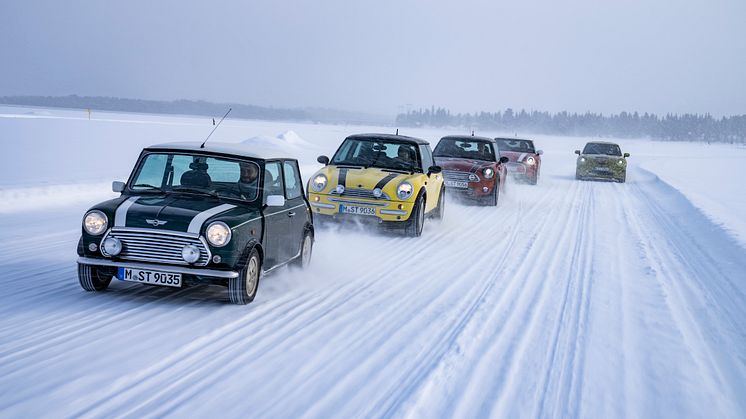 Neste generasjon elektriske MINI testes på nordisk is og snø