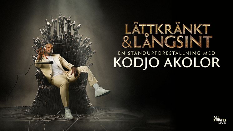 "Lättkränkt och långsint" – Kodjo Akolor på turné med ny standupföreställning