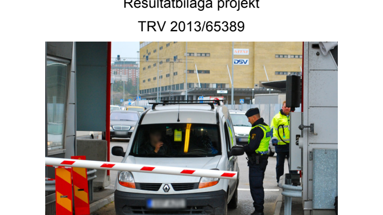 Utvärderingsrapport försök med alkobommar i Frihamnen, Stockholm
