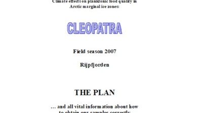Forsiden på The Plan i CLEOPATRA prosjektet..svg