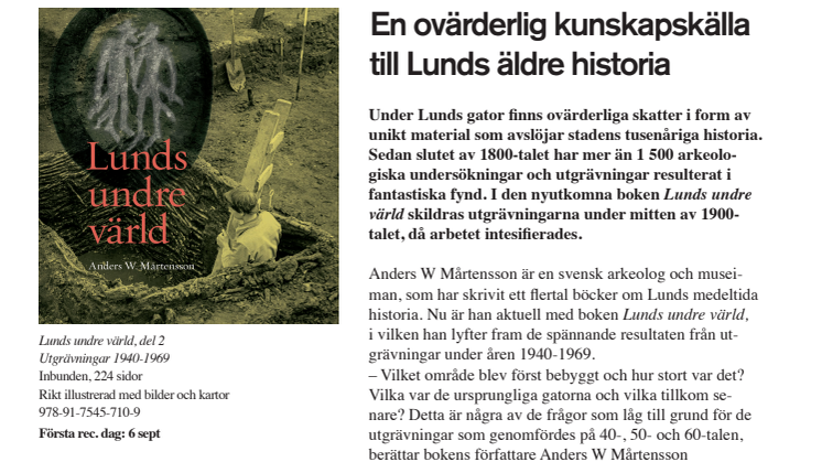 En ovärderlig kunskapskälla  till Lunds äldre historia