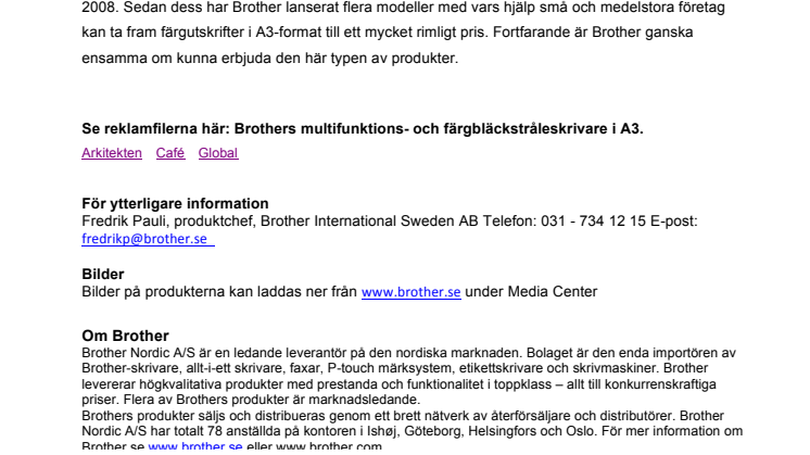 Ny miljonkampanj från Brother ska öka A3-försäljningen