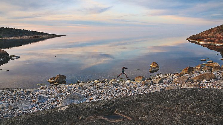 Stenstrand vid Gånsviken, Härnösand, Höga Kusten