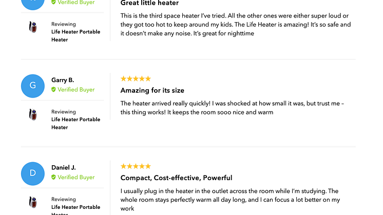 Life Heater Reviews by Buyers