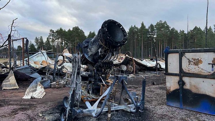 Branden i Vasaloppets centralförråd 2022