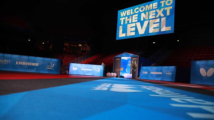 Halmstad Arena under lag-VM 2018. Foto: ITTF