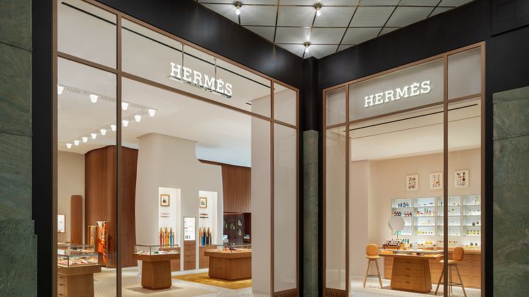 Hermès nya flaggskeppsbutik på NK. Fotograf: Patrik Lindell