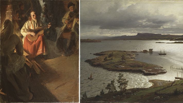 ​​Anders Zorn, Musikalisk familj                   Hans Fredrik Gude, Sandviksfjorden