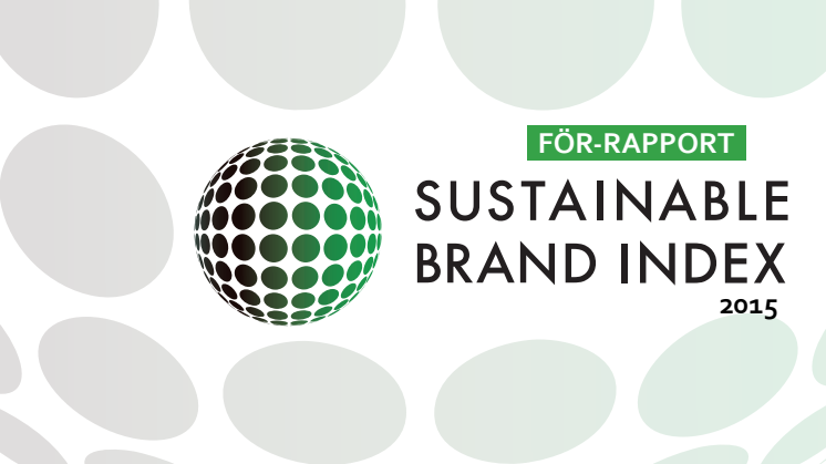 Sustainable Brands Index - branschrapport apotek 2015