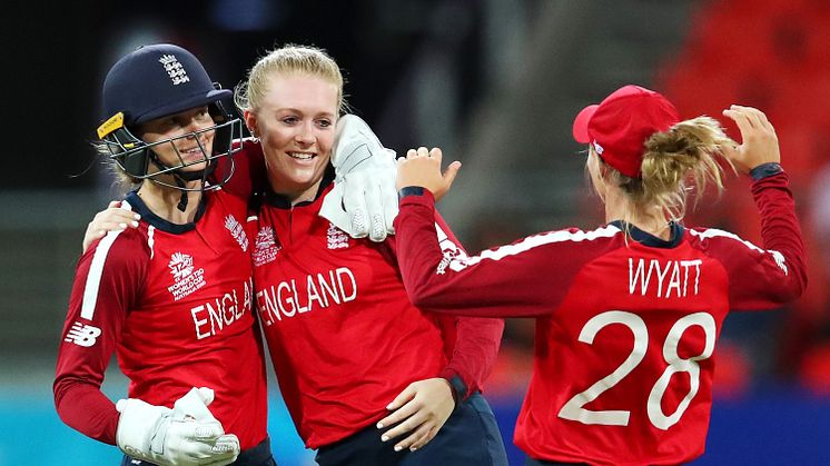 Sarah Glenn celebrates against the West Indies in Sydney. Photo: Getty Images